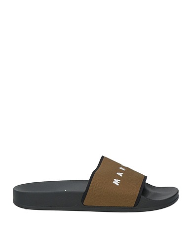 MARNI Sandals Military green Textile fibers