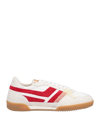 TOM FORD Sneakers White Calfskin, Polyamide