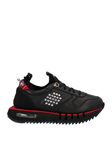 BEPOSITIVE Sneakers Black Soft Leather, Textile fibres