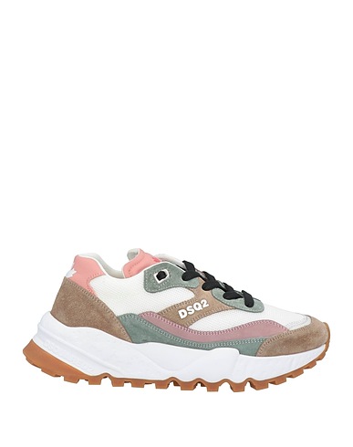 DSQUARED2 Sneakers Khaki Pelle di vitello, Fibre tessili