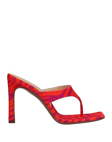 THE SADDLER Flip flops Orange Textile fibres