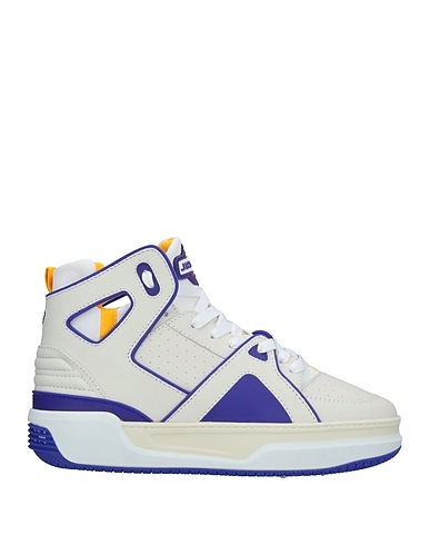 JUST DON Sneakers Ivory Soft Leather, Textile fibres