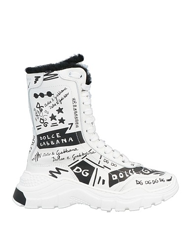 DOLCE&GABBANA Ankle boot White 100% Calfskin