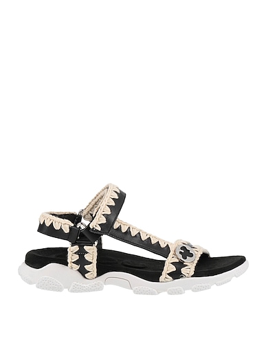 MOU Sandals Black Leather