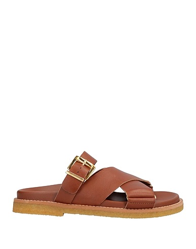 CLARKS ORIGINALS Sandals Brown Soft Leather