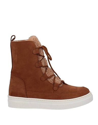 IL GUFO Ankle boot Camel Leather, Textile fibres
