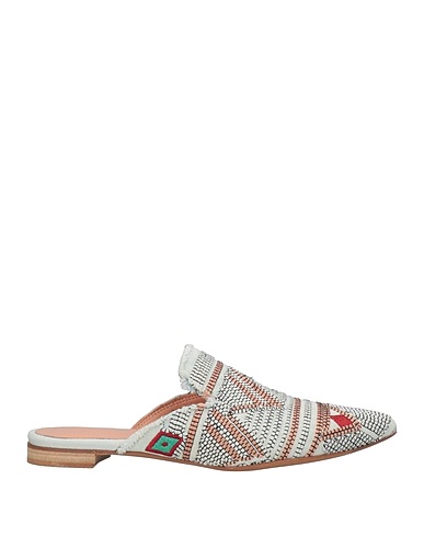FAUZIAN JEUNESSE Mules and clogs Ivory Textile fibers