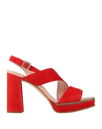 MARC CAIN Sandals Red Leather