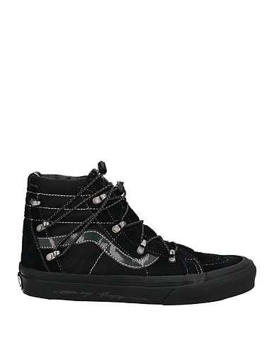 VANS Sneakers Black Leather, Textile fibres