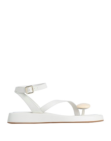 GIA / RHW Flip flops Ivory Leather