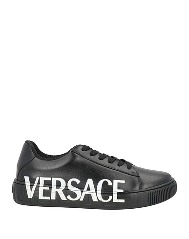 VERSACE YOUNG Sneakers Black Soft Leather