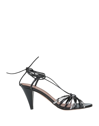 BA&SH Sandals Black Soft Leather