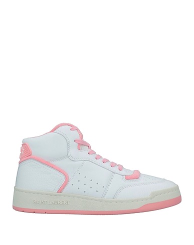 SAINT LAURENT Sneakers Λευκό Δέρμα, Ίνες υφασμάτων