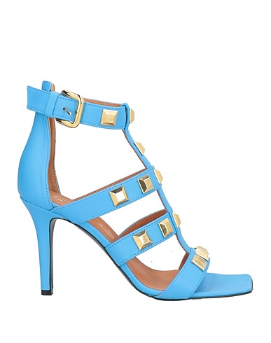 VIA ROMA 15 Sandals Azure Leather