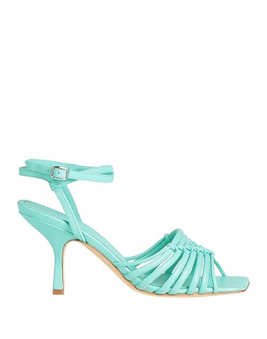 THE SELLER Sandals Turquoise Soft Leather
