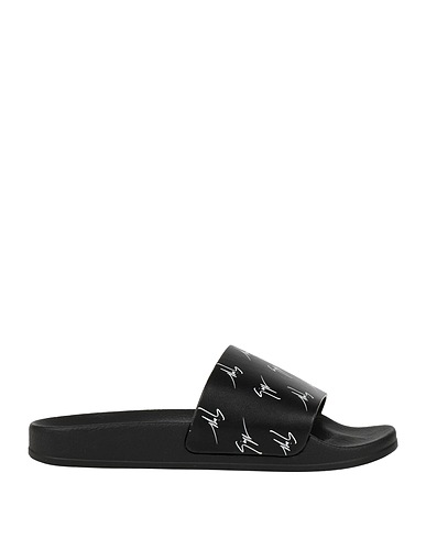 GIUSEPPE ZANOTTI Ciabatte e pantofole Nero Altre Fibre