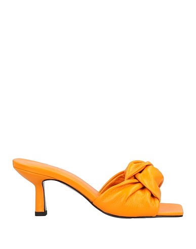 BY FAR Sandals Orange Soft Leather