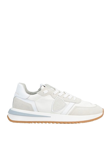 PHILIPPE MODEL Sneakers Grigio chiaro Pelle, Fibre tessili