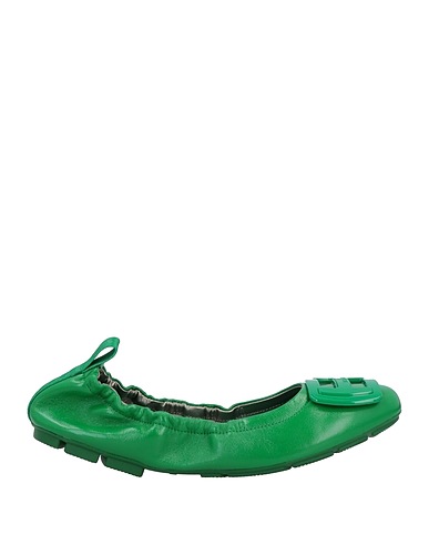 HOGAN Ballerinas Grün Leder