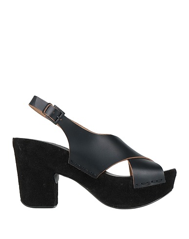 DEL CARLO Sandals Black Soft Leather