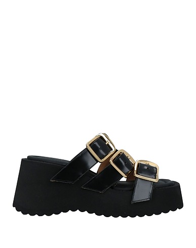 MM6 MAISON MARGIELA Sandals Black Soft Leather