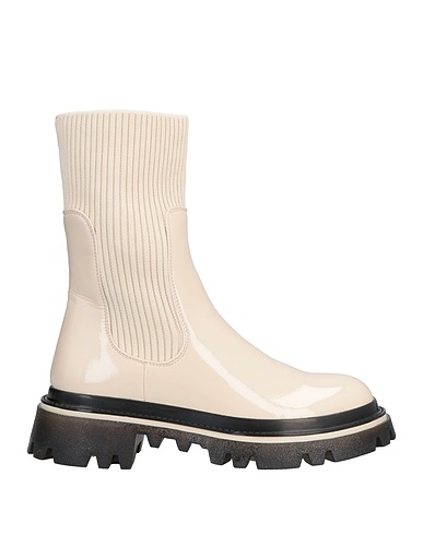 CAFèNOIR Ankle boot Ivory Textile fibres, Other Fibres