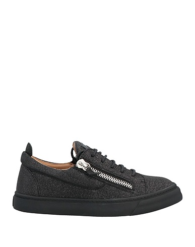 GIUSEPPE ZANOTTI Sneakers Black Soft Leather, Textile fibres