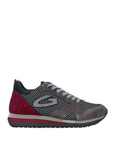 ALBERTO GUARDIANI Sneakers Grey Soft Leather, Textile fibres