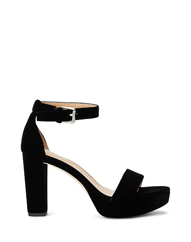 LAUREN RALPH LAUREN Sandals SYLVIA VELVET SANDAL
 Black 100% Recycled polyester