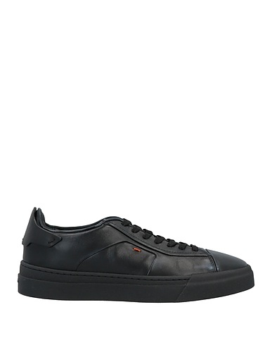 SANTONI Sneakers Black Soft Leather