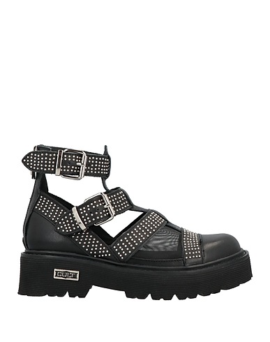 CULT Ankle boot Black Soft Leather, Textile fibers
