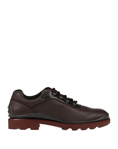 TOD'S Laced shoes Dark brown Soft Leather
