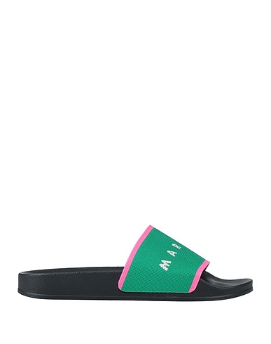 MARNI Sandals Light green Textile fibers
