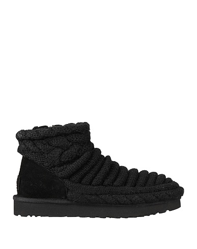 UGG Ankle boot Black Leather, Textile fibres