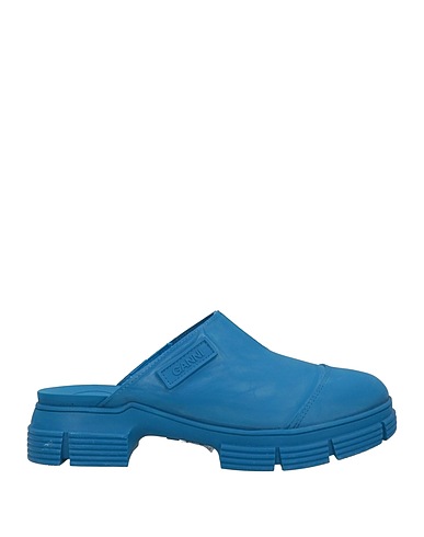 GANNI Mules and clogs Blue Rubber