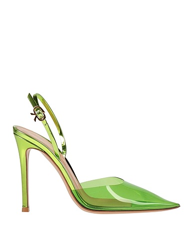 GIANVITO ROSSI Pump Green Leather, Plastic
