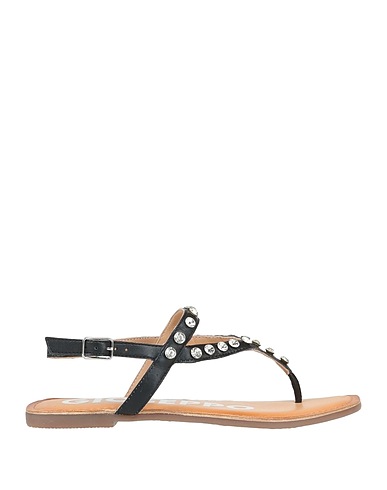 GIOSEPPO Flip flops Black Leather