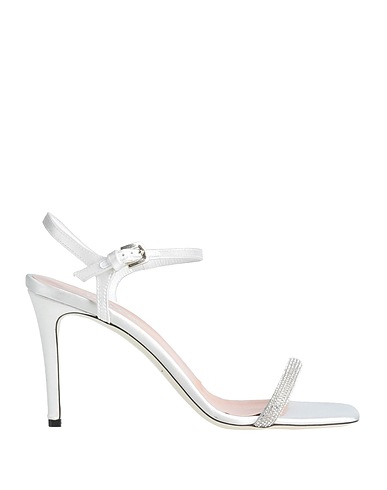 POLLINI Sandals White Textile fibres