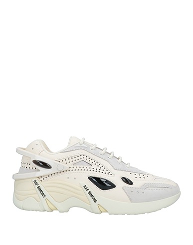 RAF SIMONS Sneakers Ivory Leather, Textile fibres