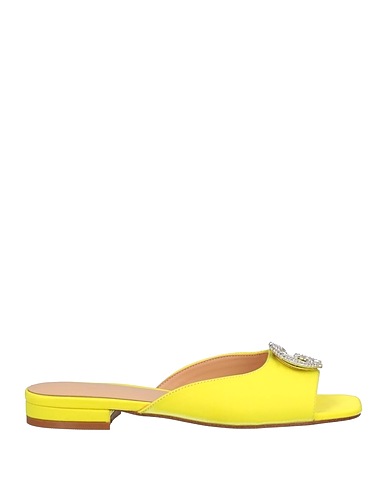 GAëLLE Paris Sandals Yellow Textile fibres