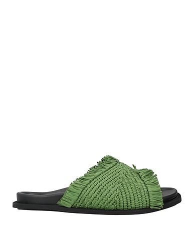 INUIKII Sandals Green 100% Natural raffia
