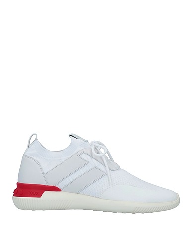 TOD'S NO_CODE Sneakers White Soft Leather, Textile fibers