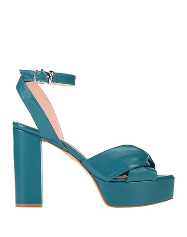 ANNA F. Sandals Deep teal Soft Leather