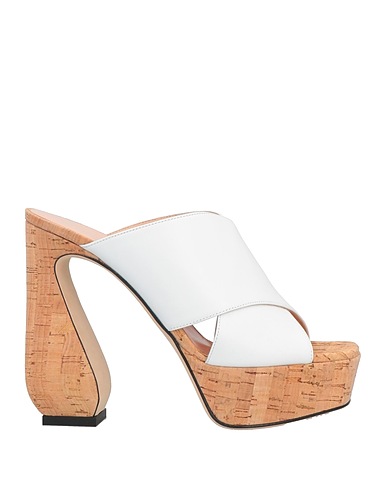 SI ROSSI by SERGIO ROSSI Mules and clogs White Soft Leather