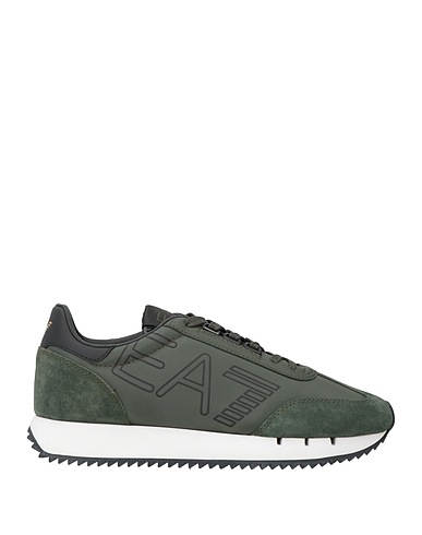 EA7 Sneakers Militärgrün 100% Polyamid, Rindsleder, Polyester