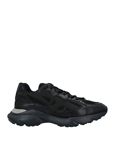 TOD'S Sneakers Black Textile fibers, Soft Leather