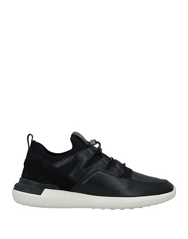 TOD'S NO_CODE Sneakers Black Leather, Textile fibers