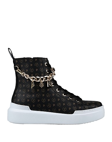 POLLINI Sneakers Nero Pelle, PVC - Polivinilcloruro