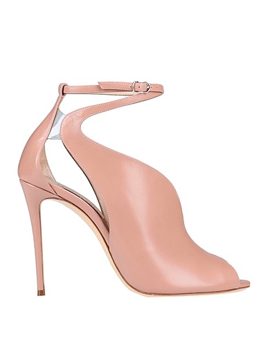 CASADEI Court Light brown Soft Leather, Other Fibres