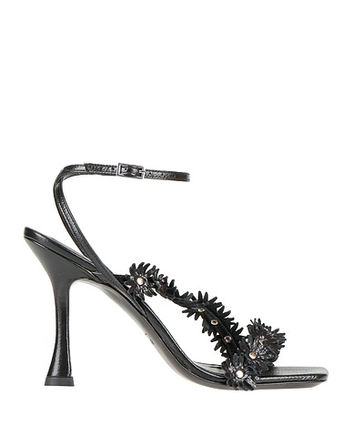 BY FAR Sandals Black Soft Leather